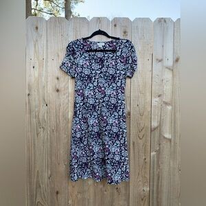 MONSOON Maxi Dress Blue/ White Sleeveless Size 6 Floral Bird Pink‎ Navy Spring
